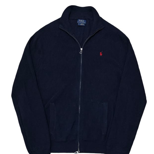 폴로 랄프로렌 투웨이 네이비 니트집업