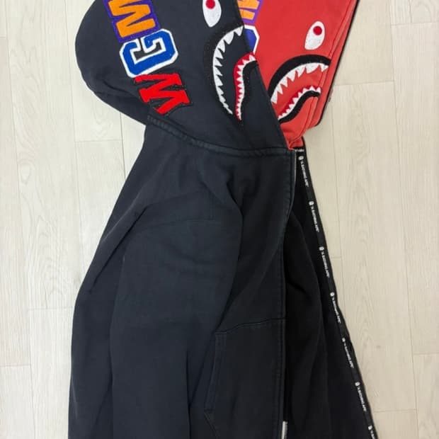 베이프 더블샤크후드집업 xl