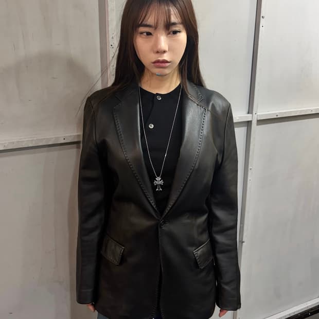 Vintage lamb leather blazer jk