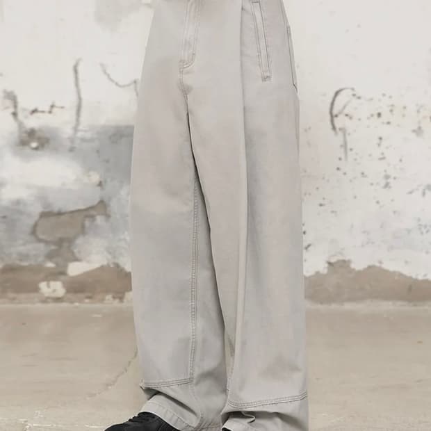 비긴202 25fw 플리츠 코튼 팬츠