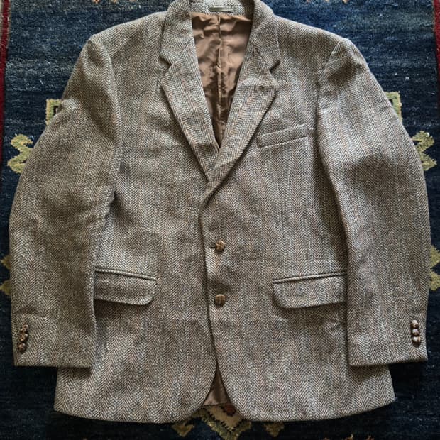 세인트 미쉘 헤리스트위드 울 헤링본 블레이저