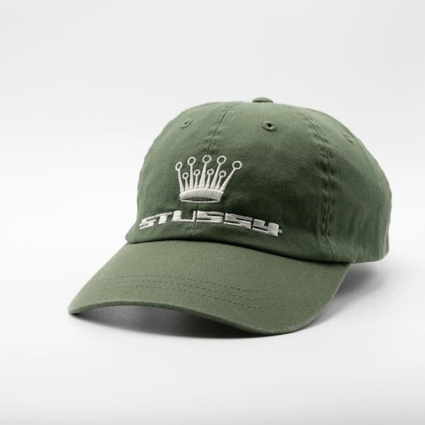 스투시 크라운 볼캡 그린