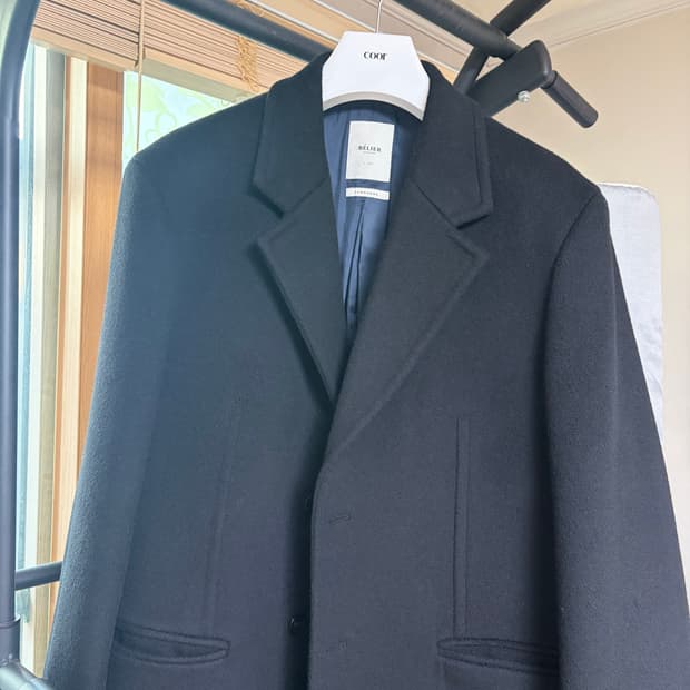 L)벨리에 버티컬 싱글코트 블랙