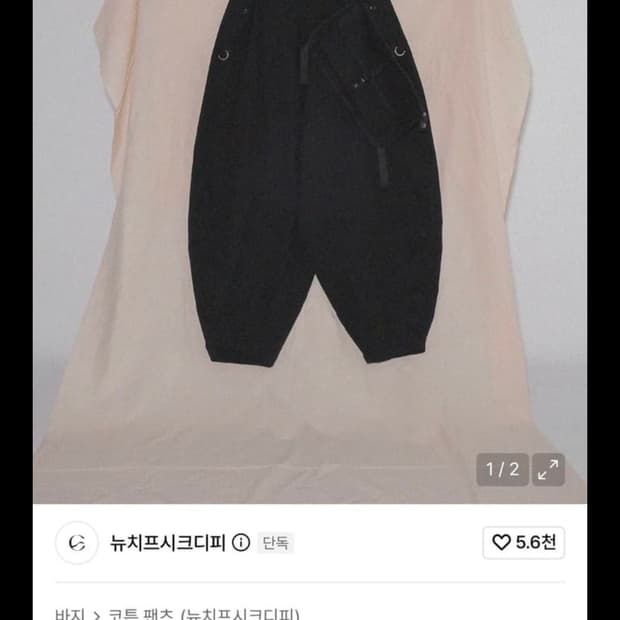 뉴치프시크 디피 배기핏 팬츠 구함