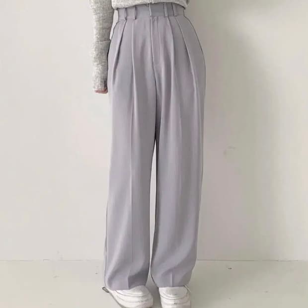 미니포에 핀턱 슬랙스