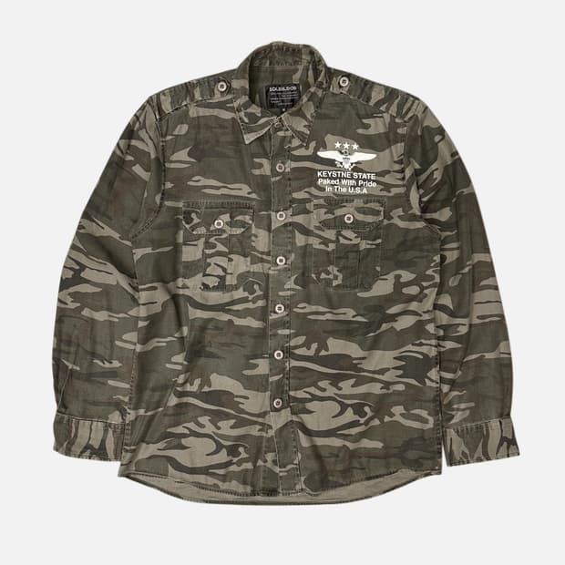 military camo pocket shirt