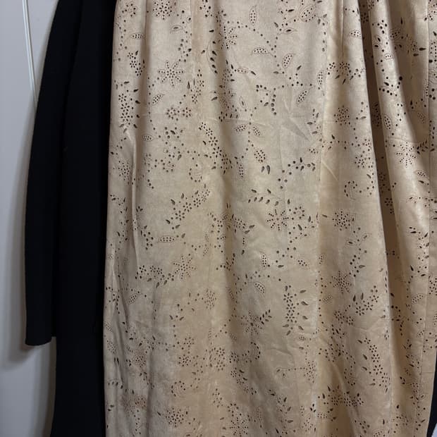 브라운 황토 롱스커트