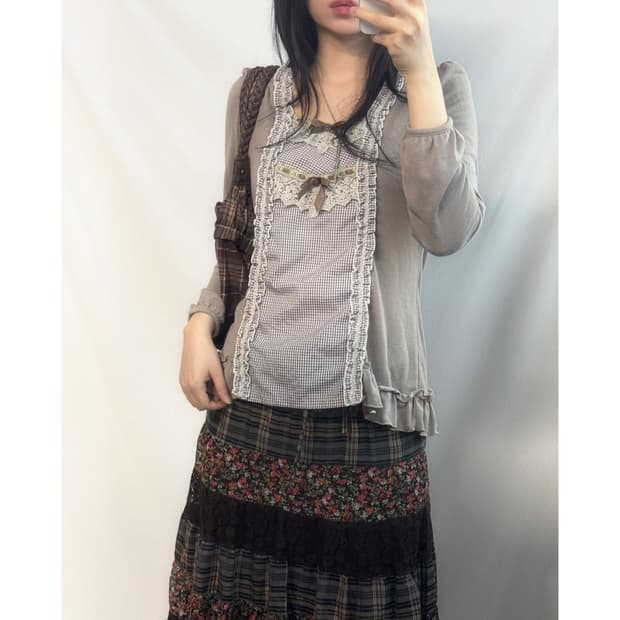 패치 워크 원피스/스커트