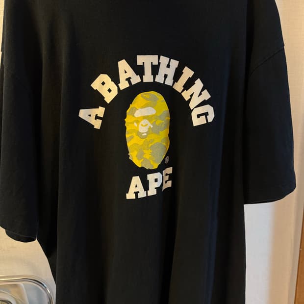 베이프 카모 컬리지 티셔츠 XXL