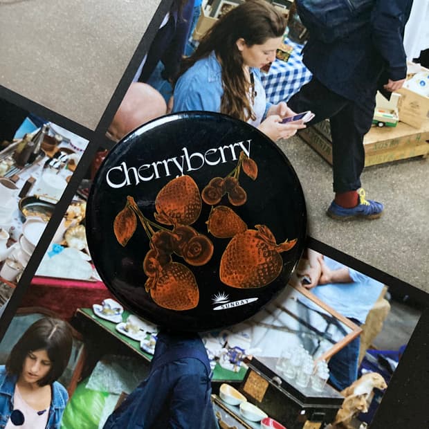 빈티지 체리베리 과일 프린팅 핀 버튼 뱃지 브로치 악세사리