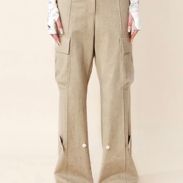 kijun logo cargo pants