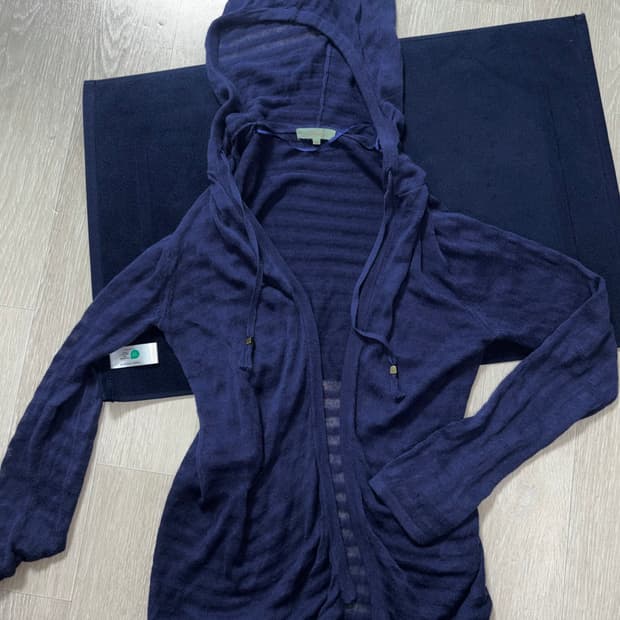 와투케 네이비 오픈 후드가디건