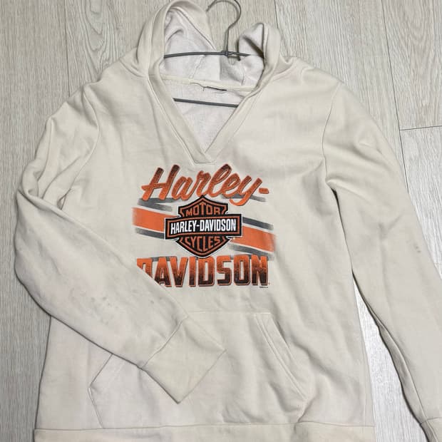 할리데이비슨 아이보리 후드티