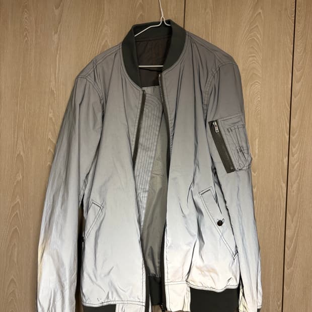 릭오웬스 리플렉트 실버 자켓