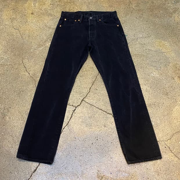 미국 빈티지 리바이스 501 블랙진 청바지
