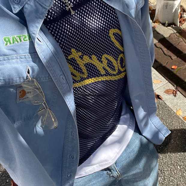 M) 코르테이즈 오픈 메쉬 패널 저지 네이비 옐로우