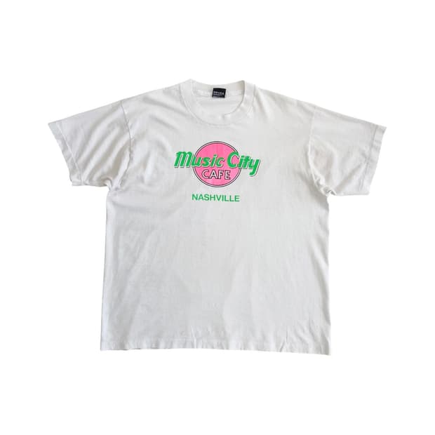 90's 뮤직 시티 카페 네슈빌 반팔티셔츠