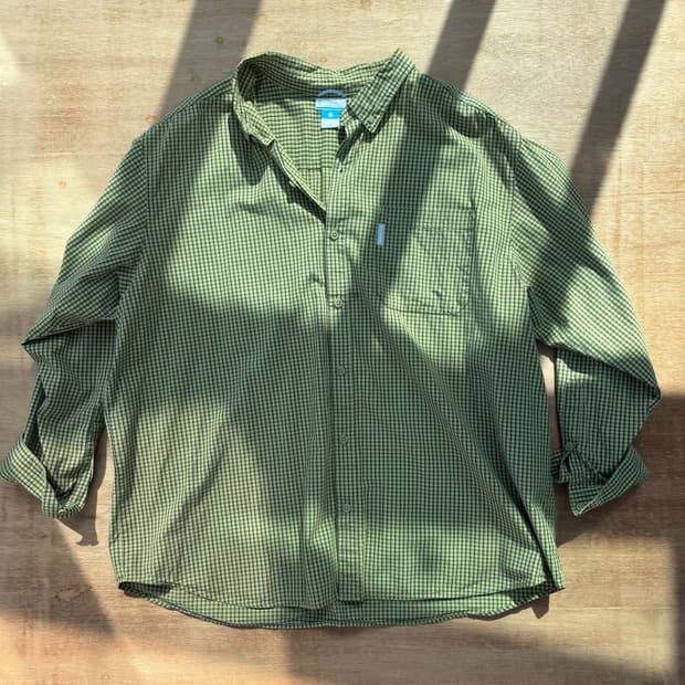Columbia Olive Mini Check Shirt  콜롬비아