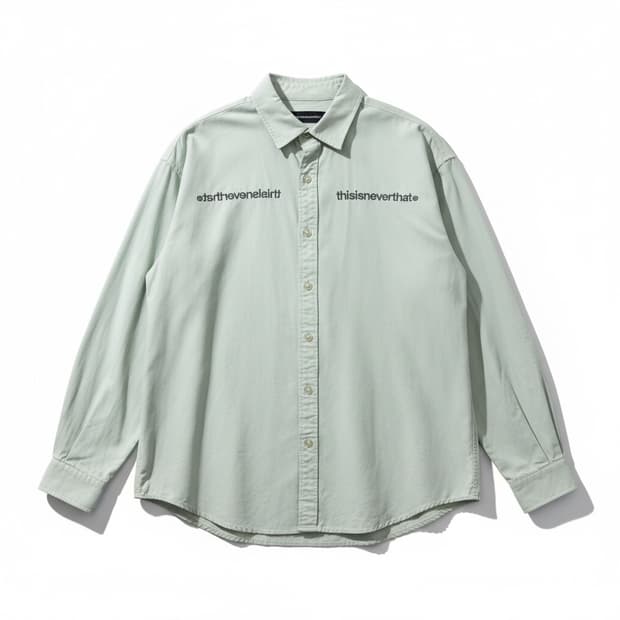 디스이즈네버댓 셔츠 민트색 긴팔 L
