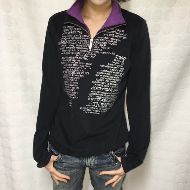 Japanese vintage 페이크 칼라 롱슬리브