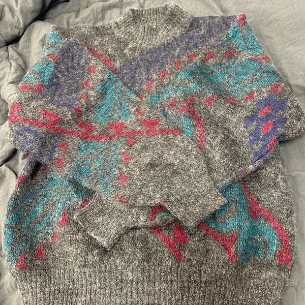 빈티지 패턴 니트