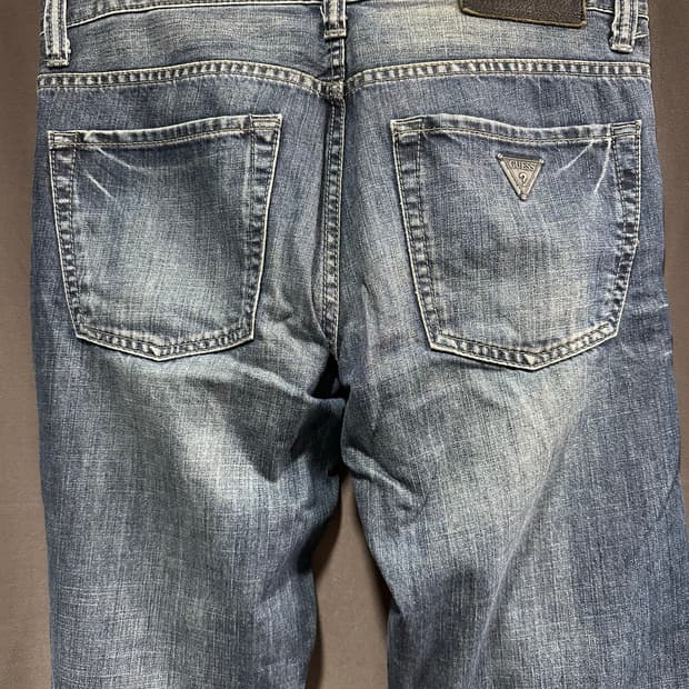 게스 GUESS JEANS 워싱 데님팬츠 30인치 중청 청바지