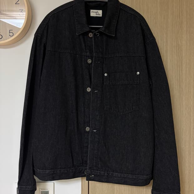 러프사이드 드레이프 데님 자켓 블랙 1사이즈