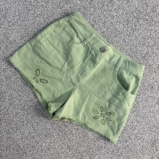 64-92 오즈세컨 데님 자수 반바지 0409J
