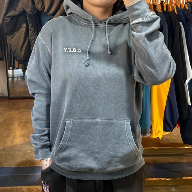 오베이 피그먼트 그레이 후드