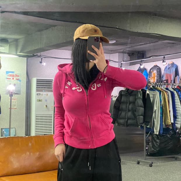 아베크롬비 자수 빅로고 후드 집업 B3227