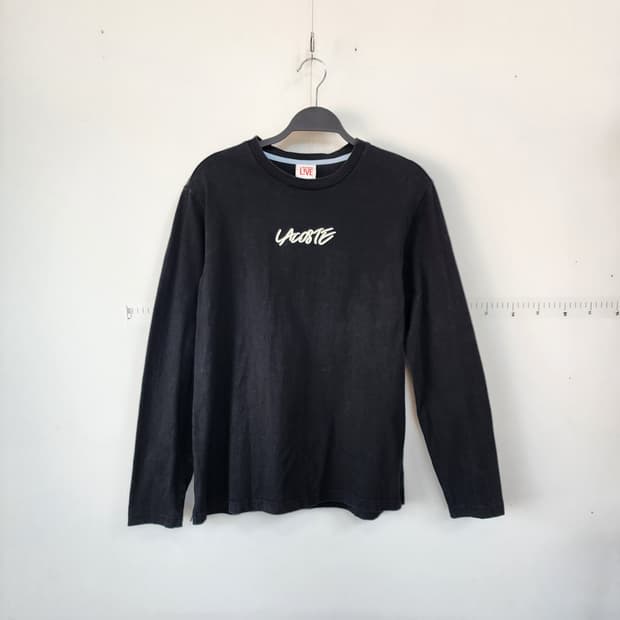 라코스테 블랙 긴팔 티셔츠