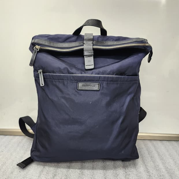 빈폴 정품 롤탑 백팩 네이비 30x40cm