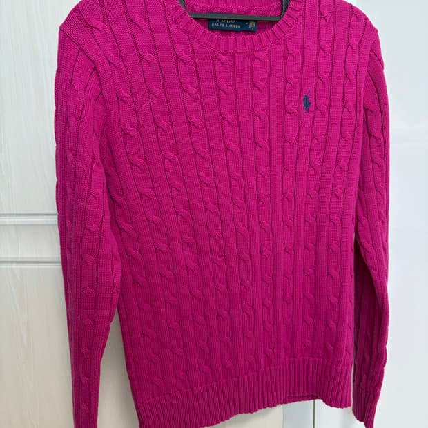 폴로 핫핑크 니트 m