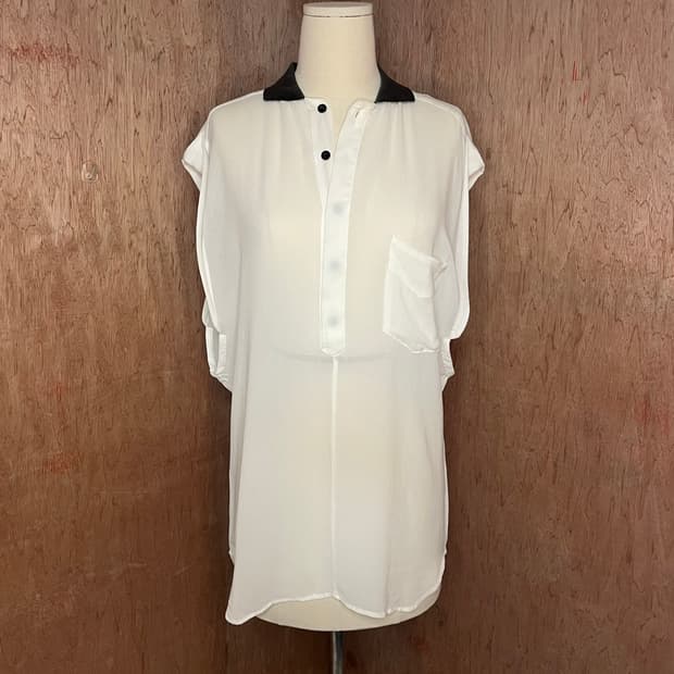 토가 풀라 콘트라스트 칼라 큐프라 셔츠