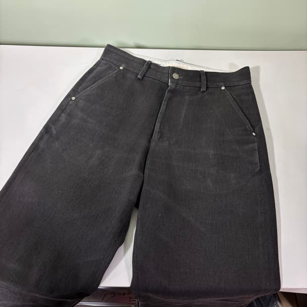 1 M 파브레가 피그먼트 로우플라잉 세미와이드 코튼팬츠