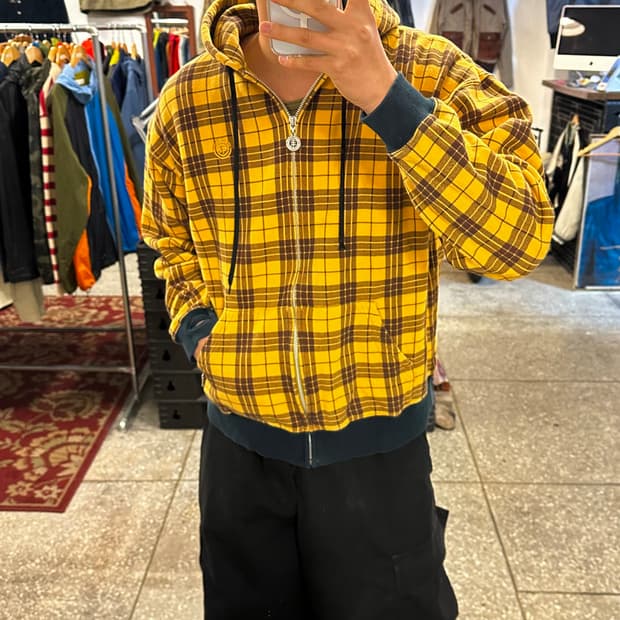 엘리멘트 체크 후드집업