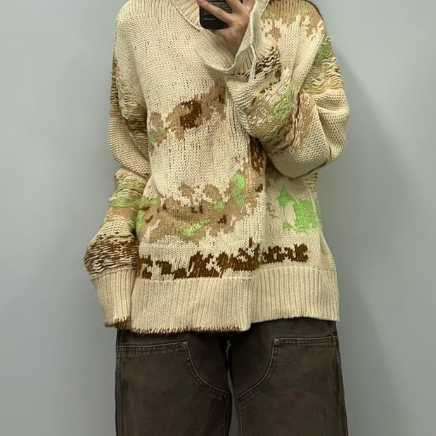 앤더슨벨 유니섹스 델라 인타샤 크루넥 스웨터 니트