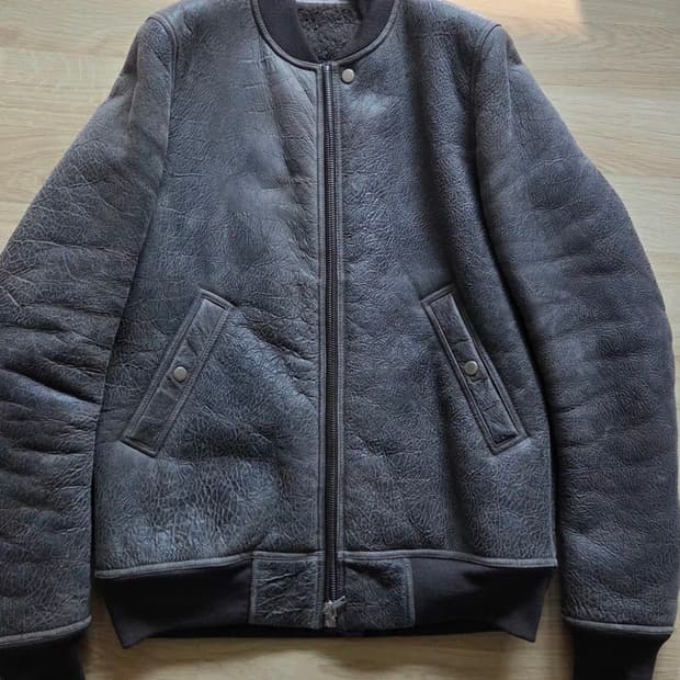 18FW 릭 오웬스 양가죽 레더 봄버