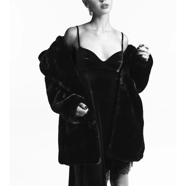 자라 페이크 퍼 코트 새상품