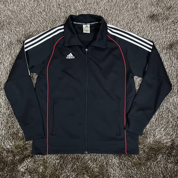 아디다스 adidas 블랙 마샬아츠 트랙탑 져지 L
