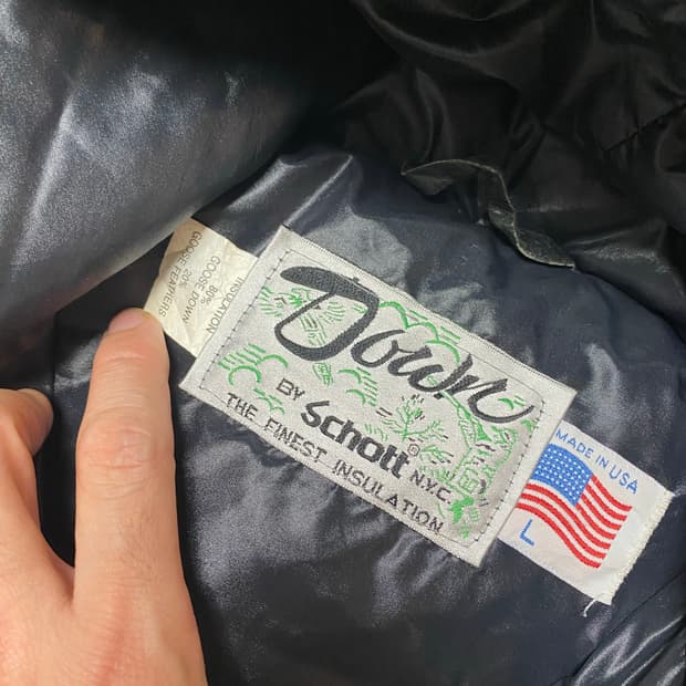 Schott 쇼트 구스다운 롱패딩 L (USA made)