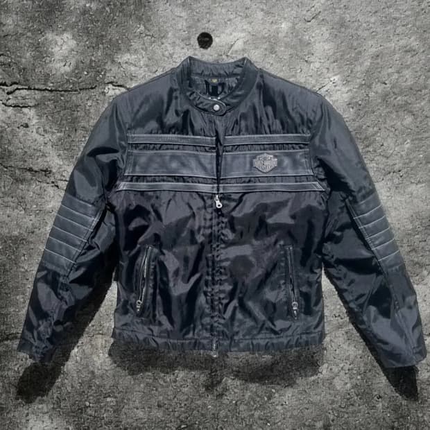 할리 데이비슨 나일론 레더 모터사이클 자켓