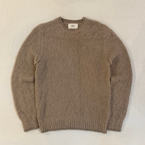 22FW 아미 브러쉬드 알파카 울 니트 베이지