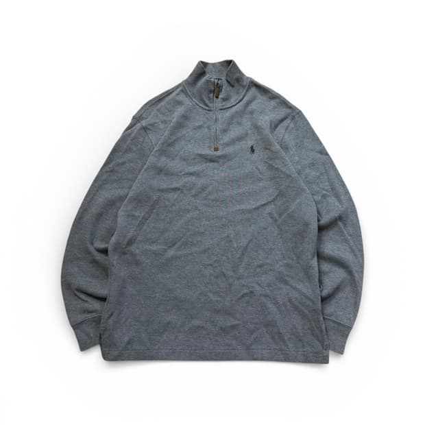 폴로 랄프로렌 진그레이 하프집업 코튼 니트