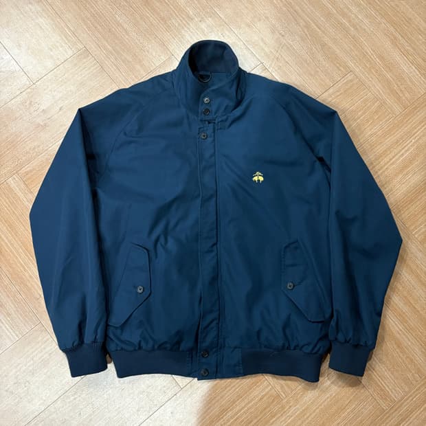 브룩스 브라더스 네이비 코튼&나일론 믹스 해링턴 자켓