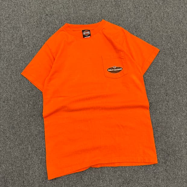 M)할리데이비슨 빈티지 프린팅 Las vegas 포켓 반팔