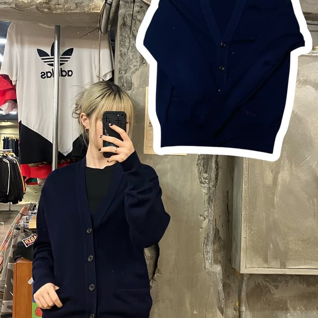 버버리 가디건 네이비 M  #csz1129