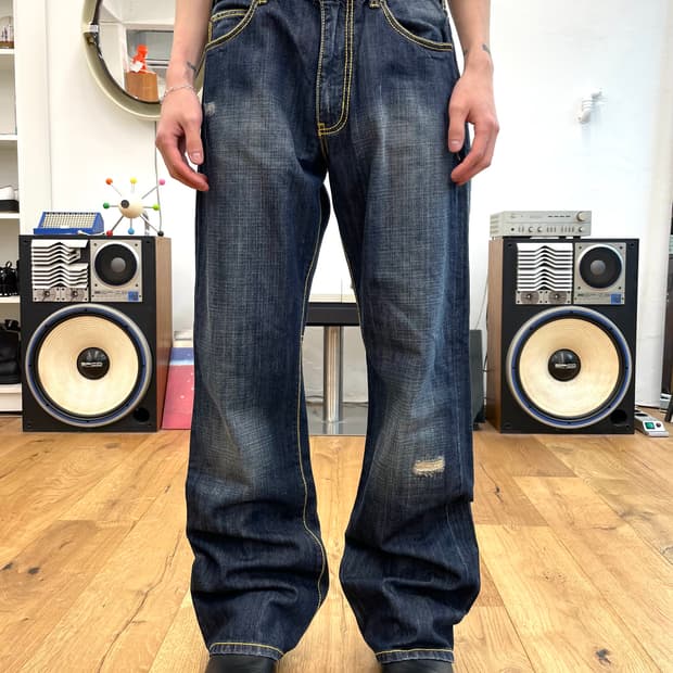 [32] 아르마니 진스 플레어 데님 팬츠