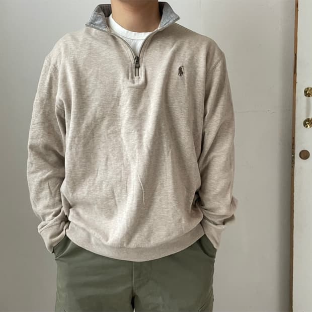 폴로 하프집업 스웻셔츠