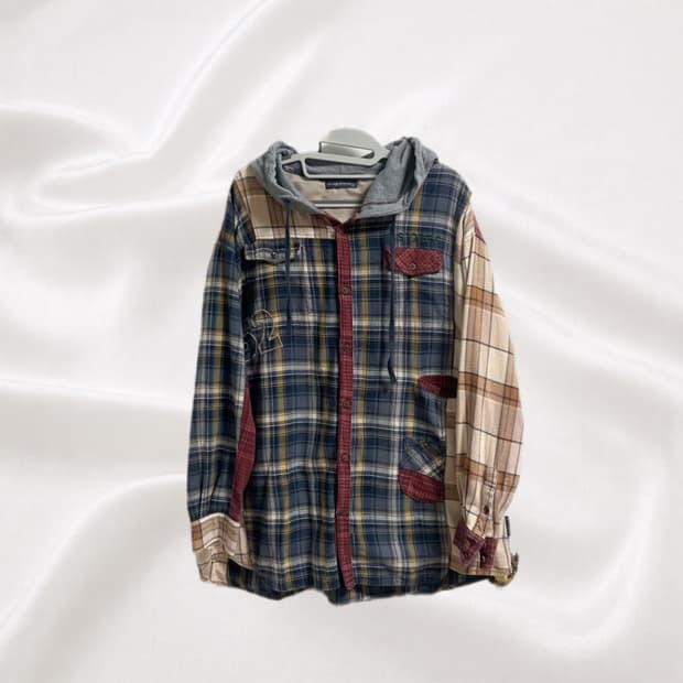 드럭스토어 후드셔츠 #후드 #Drug stores #패치 #체크